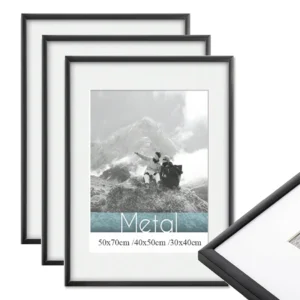 3 pk. Aluminum Modern Photo Frame