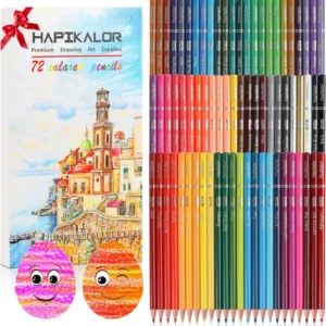 72 Vibrant Colored Pencils Set