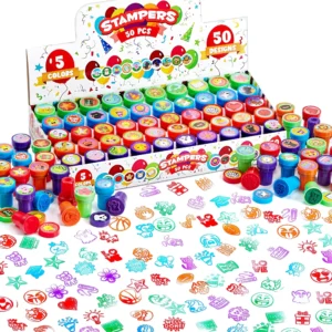 50 Pcs Assorted Stamps Self-Ink Stamps